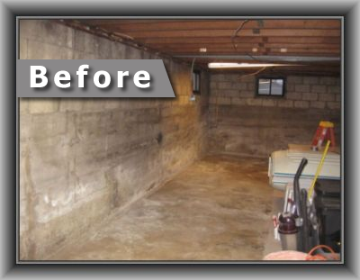 Basement and crawspace waterproofing before